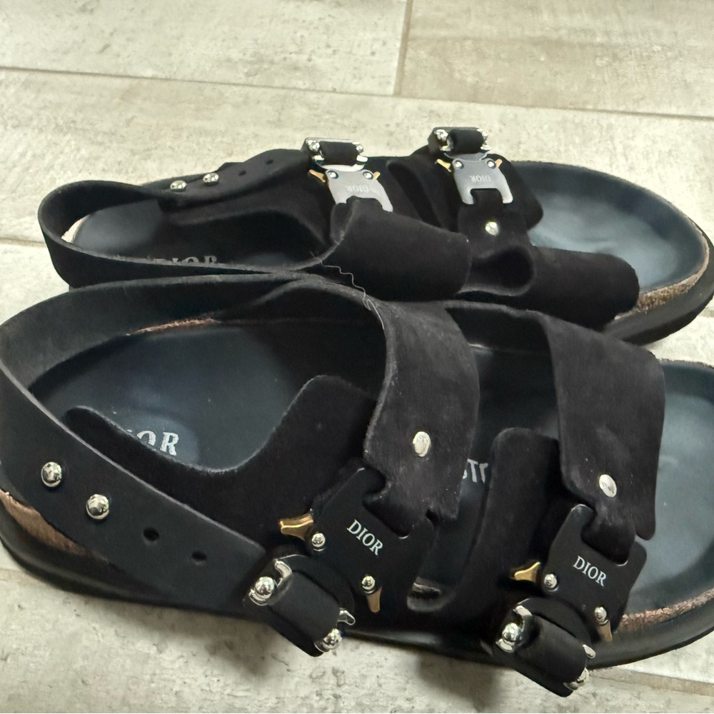Dior/Birk Black Sandals